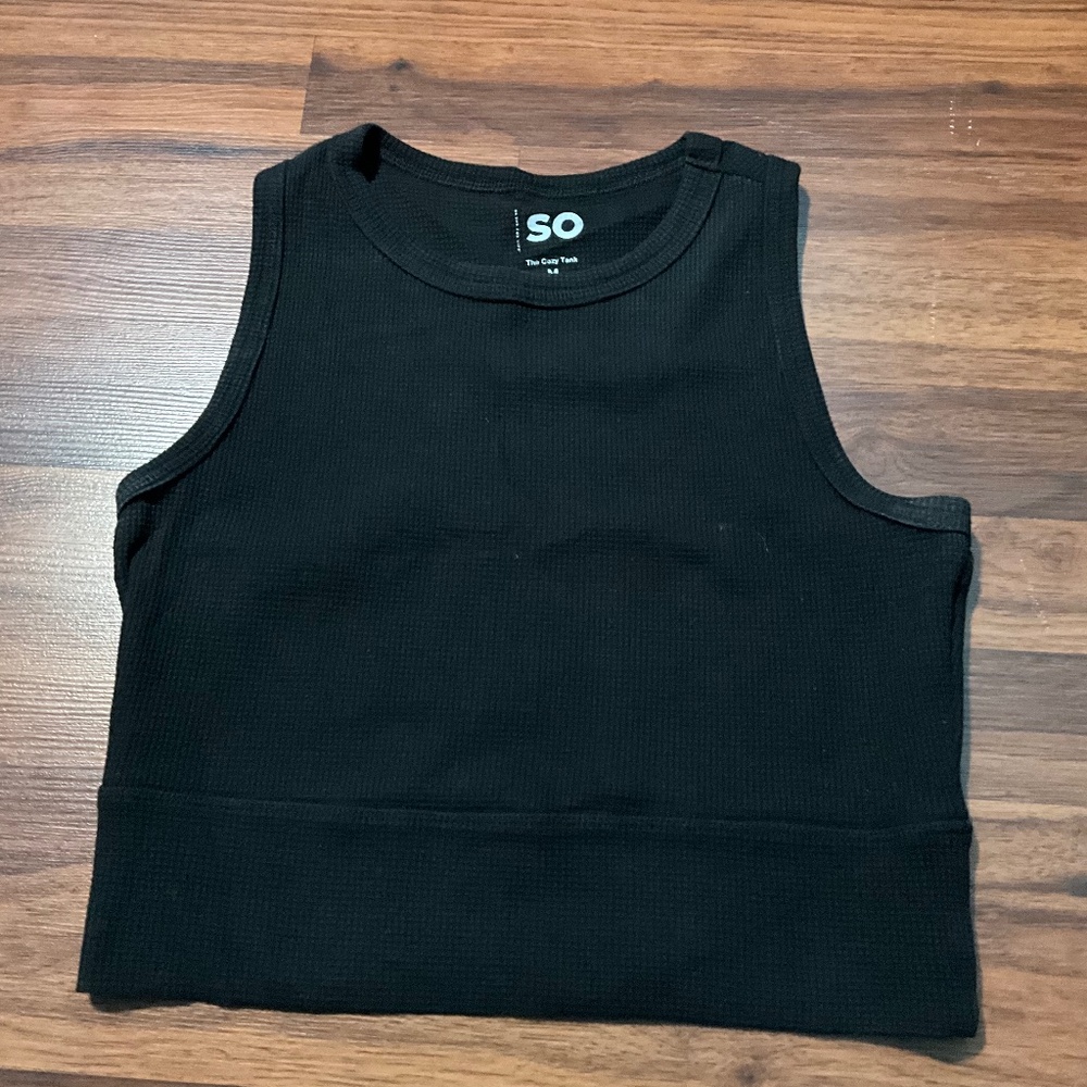Juniors SO Waffle Knit Tank